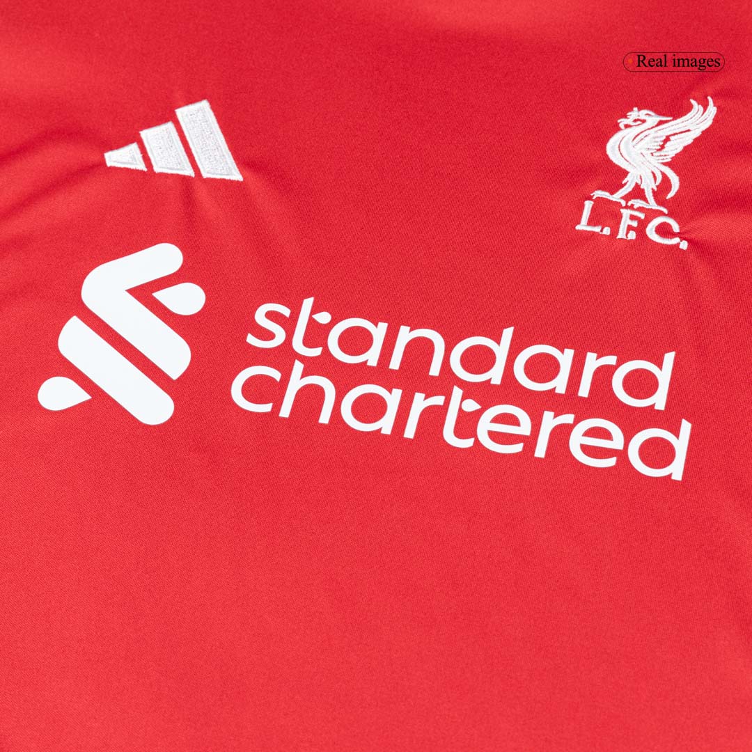 Dziecięcy zestaw piłkarski Liverpool Home (koszulka + spodenki) 25/26 czerwony