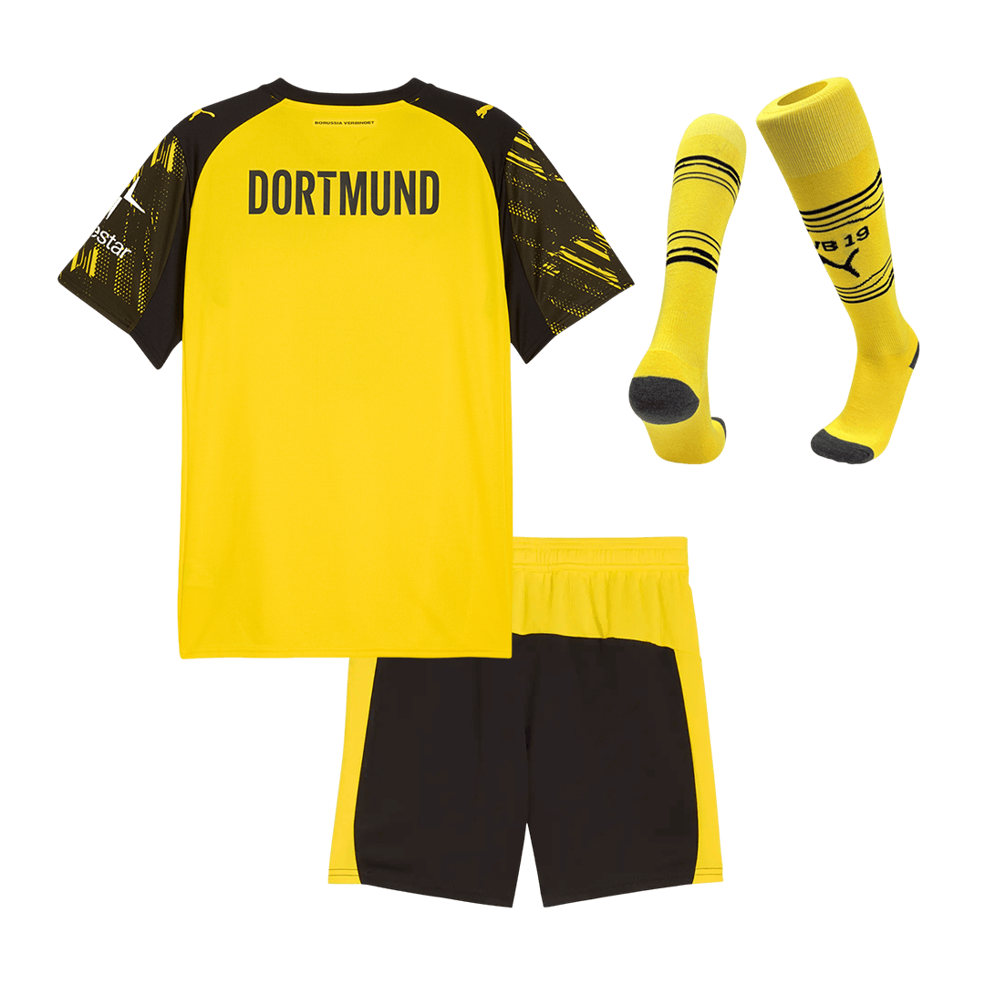 Dziecięcy zestaw piłkarski Borussia Dortmund Home (koszulka + spodenki + skarpetki) 2025/26