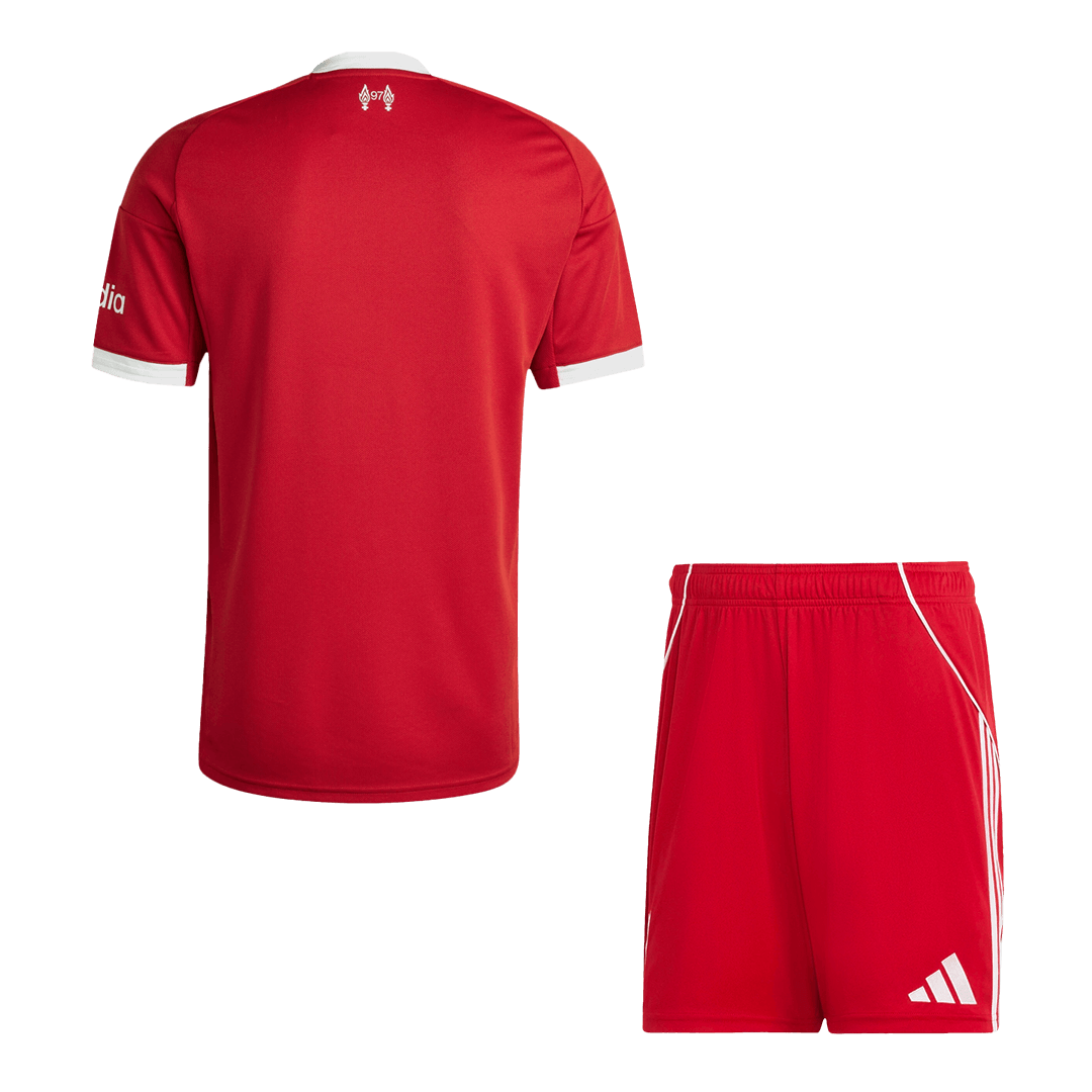 Zestaw koszulek piłkarskich Liverpool Home (koszulka + spodenki) 25/26 czerwony
