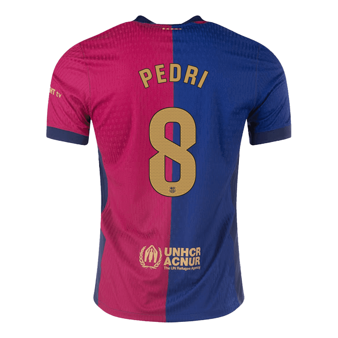 Oryginalna koszulka domowa PEDRI #8 Barcelona 2024/25- - stary sponsor
