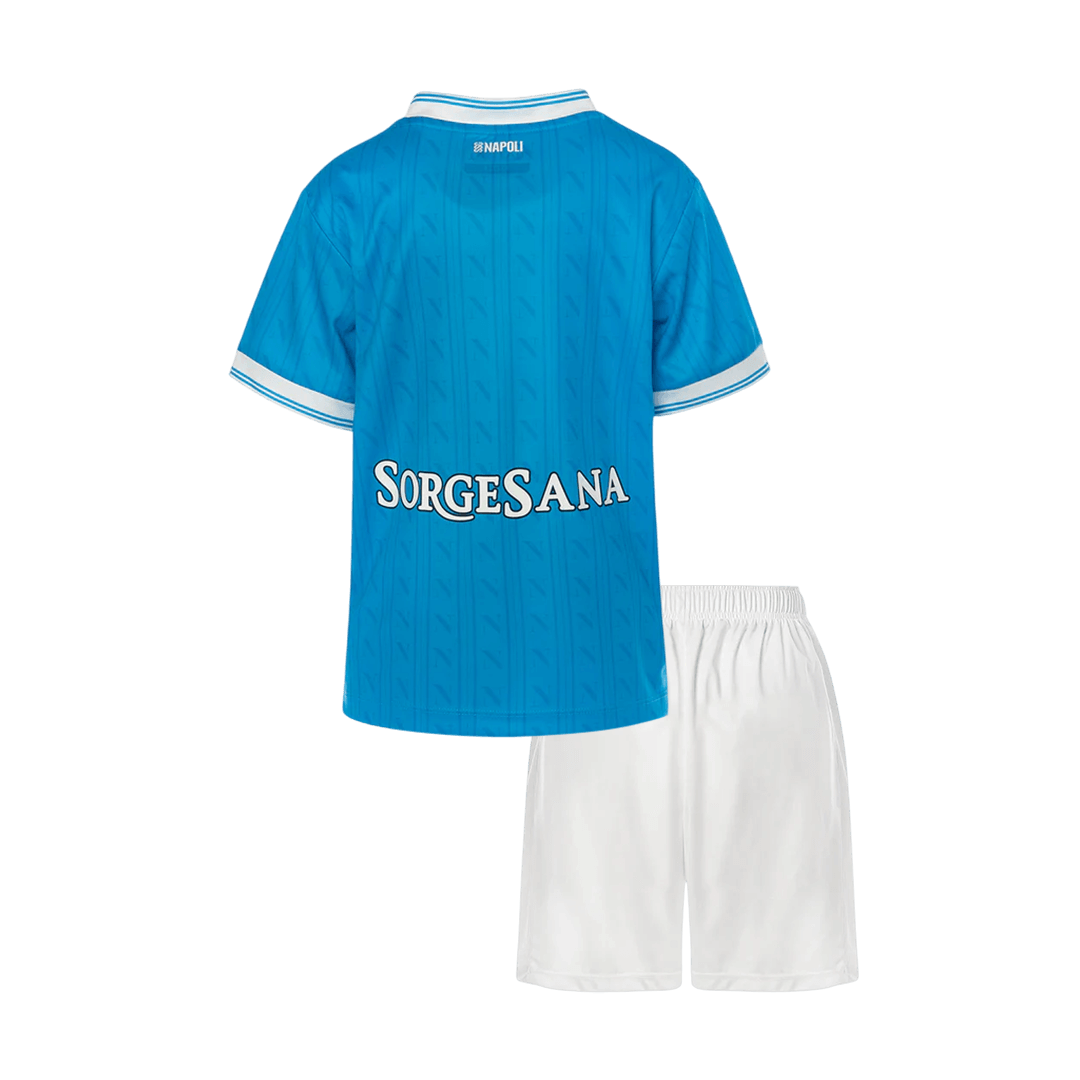 Dziecięcy zestaw piłkarski Napoli Home (koszulka + spodenki) 2025/26