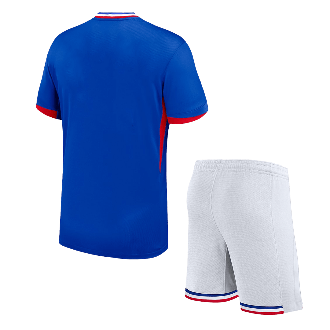 Dziecięcy zestaw piłkarski reprezentacji Francji (koszulka + spodenki) na Euro 2024