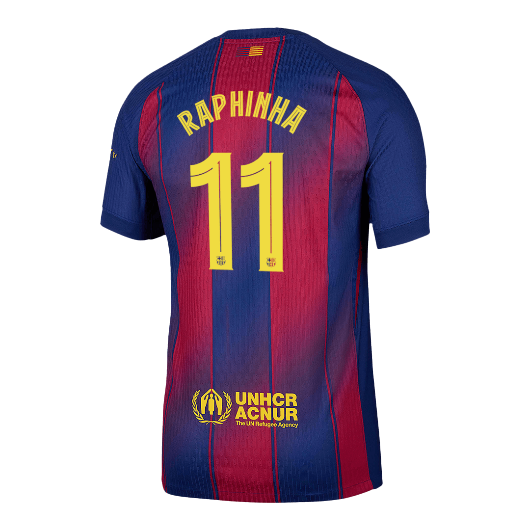 Oryginalna koszulka domowa RAPHINHA #11 Barcelona 2025/26 Red&Blue - UCL