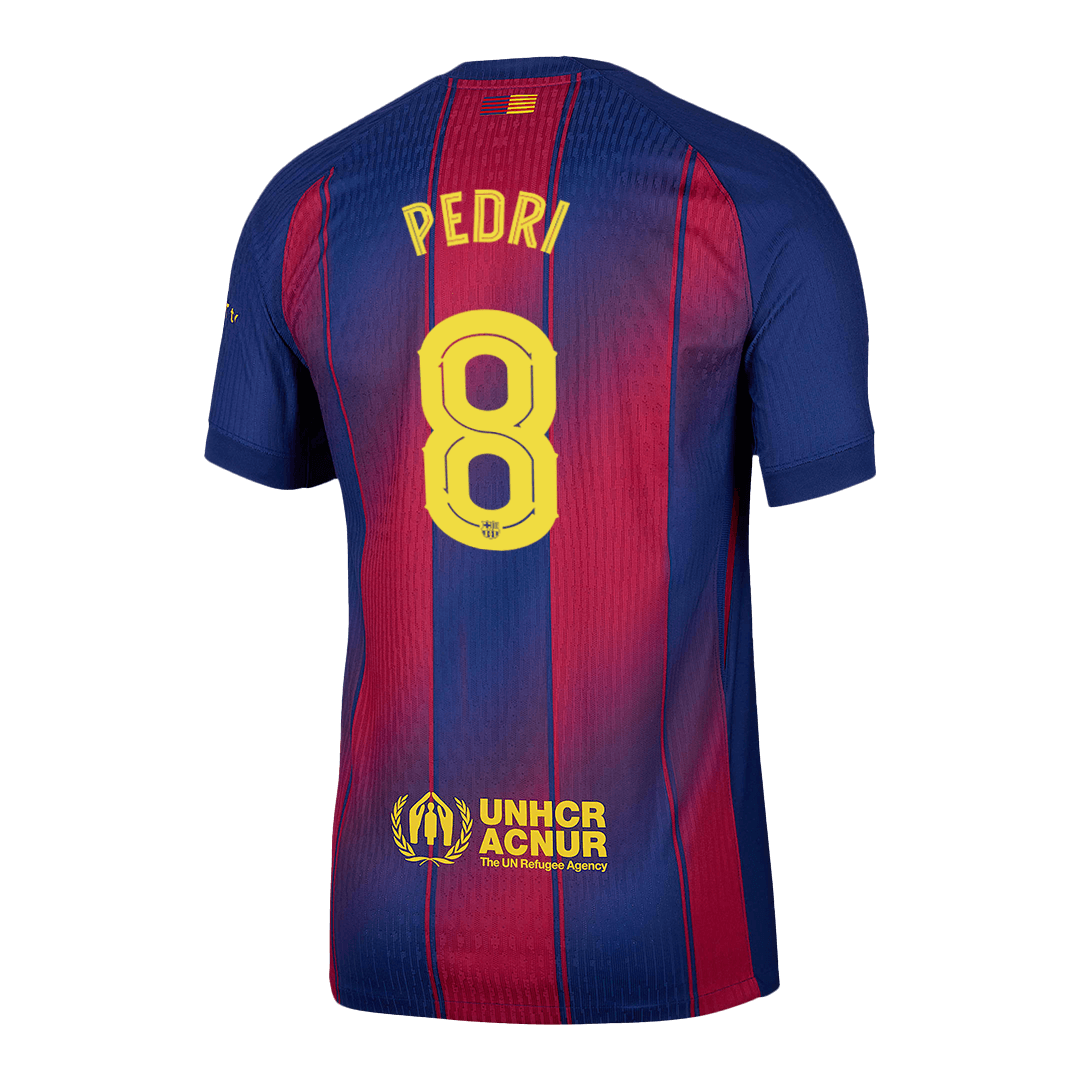 Oryginalna koszulka domowa PEDRI #8 Barcelona 2025/26 Red&Blue - UCL