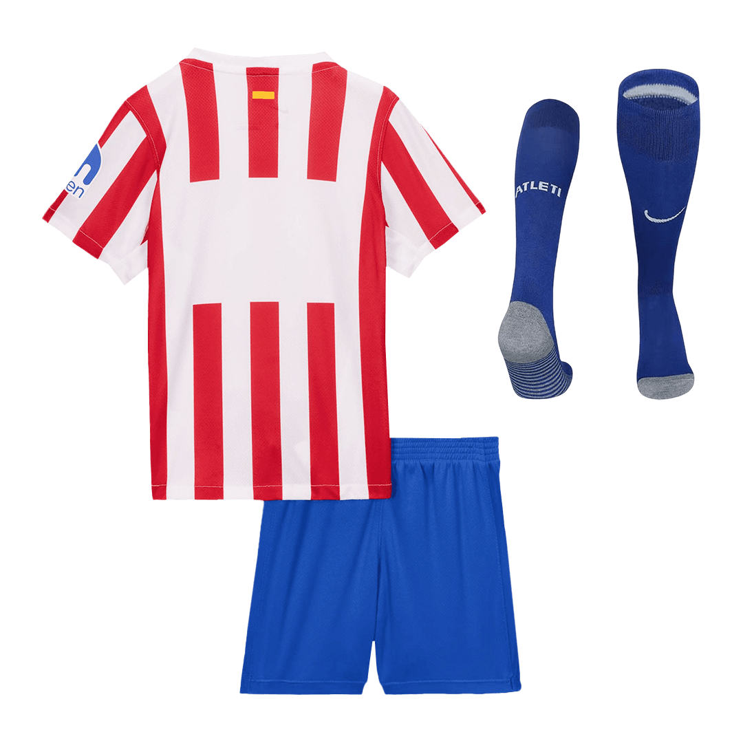 Dziecięcy zestaw piłkarski Atletico Madryt (koszulka + spodenki + skarpetki) 2025/26