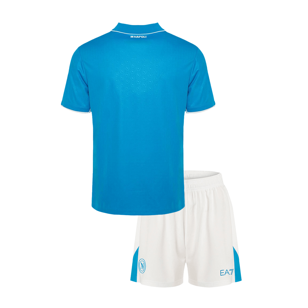 Dziecięcy zestaw piłkarski Napoli Home (koszulka + spodenki) 2024/25