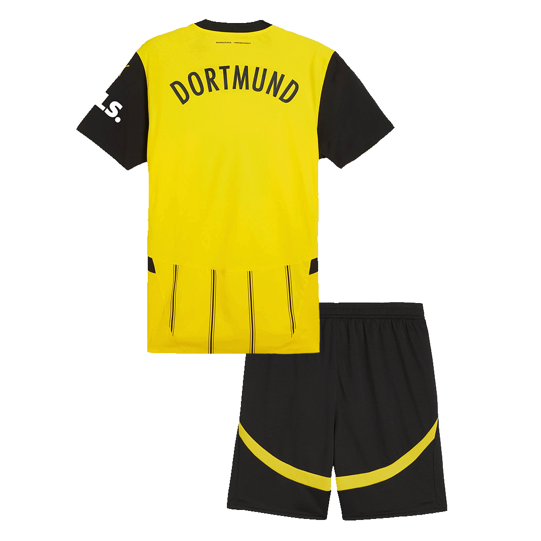 Dziecięcy zestaw piłkarski Borussia Dortmund Home (koszulka + spodenki)