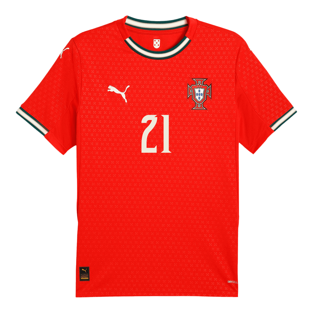 DIOGO J. #21 Portugalska koszulka domowa piłkarska 2025, czerwona