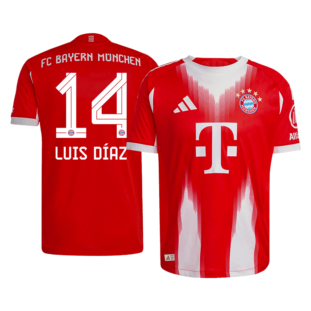 Oryginalna koszulka domowa LUIS DÍAZ #14 Bayern Munich 2025/26 Red