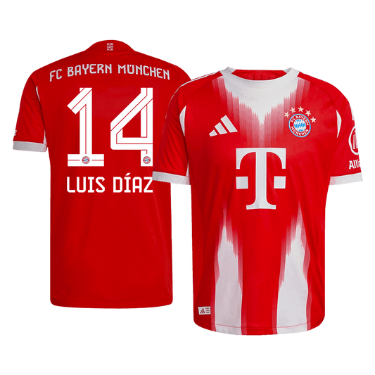 Oryginalna koszulka domowa LUIS DÍAZ #14 Bayern Munich 2025/26 Red