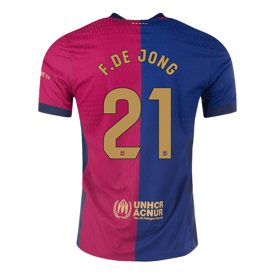 Oryginalna koszulka domowa F.DE JONG #21 Barcelona 2024/25- - stary sponsor