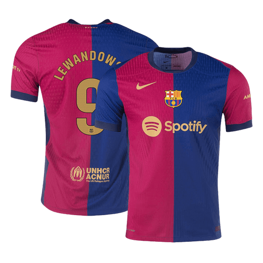 Oryginalna koszulka domowa LEWANDOWSKI #9 Barcelona 2024/25- - stary sponsor