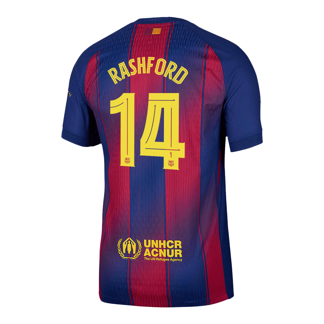 Oryginalna koszulka domowa RASHFORD #14 Barcelona 2025/26 Red&Blue – UCL