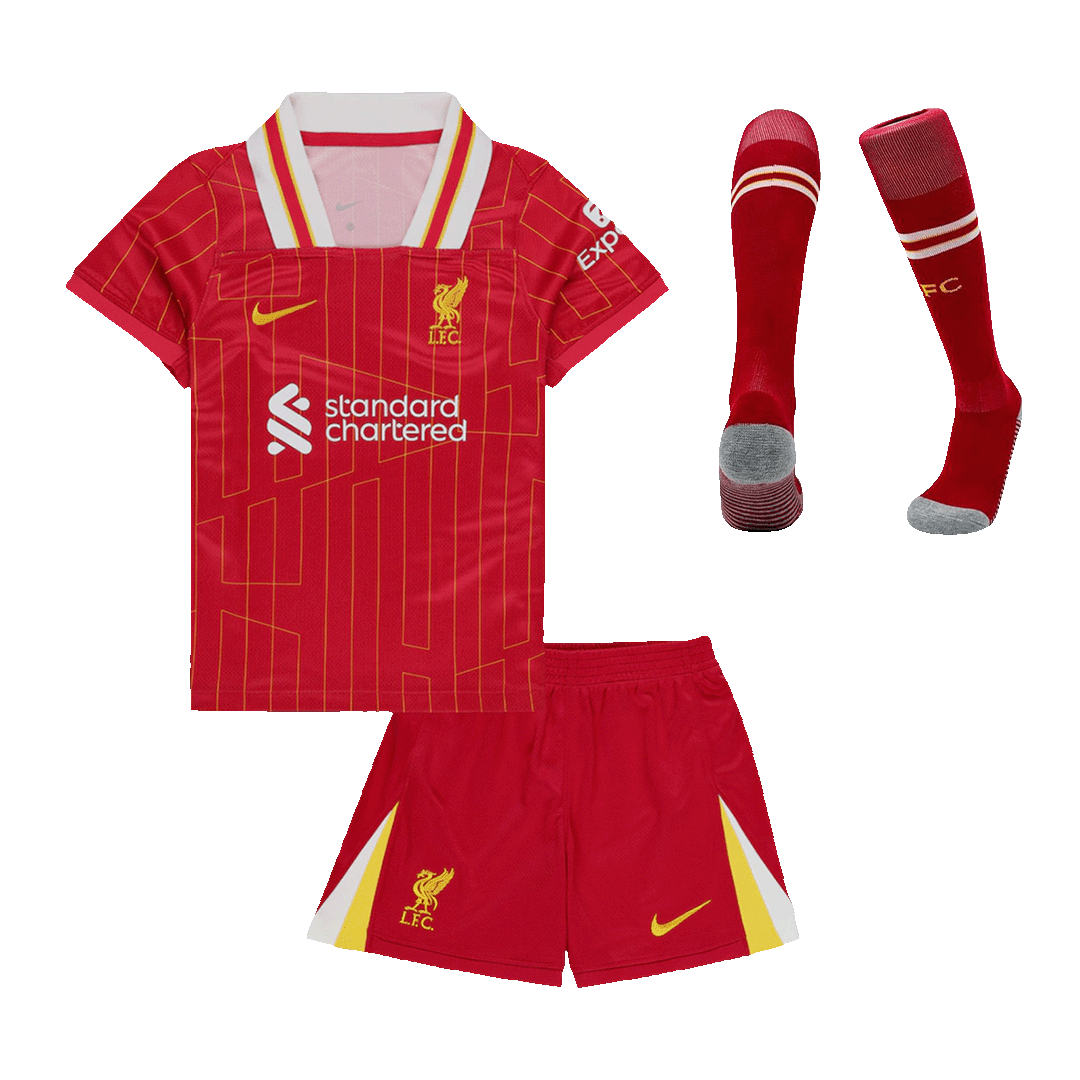 Liverpool Tanie Dziecięce Strój Domowy 2024/25 (Koszulka + Spodenki + Skarpetki)