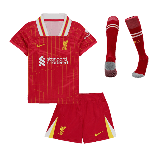 Liverpool Tanie Dziecięce Strój Domowy 2024/25 (Koszulka + Spodenki + Skarpetki)