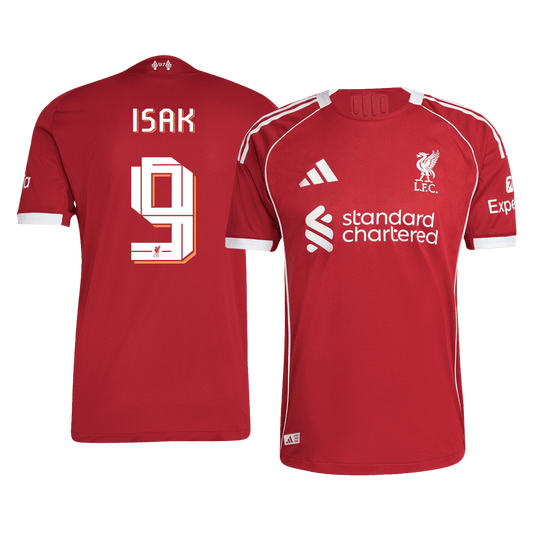 ISAK #9 Autentyczna koszulka domowa Liverpoolu 25/26 Czerwona - UCL