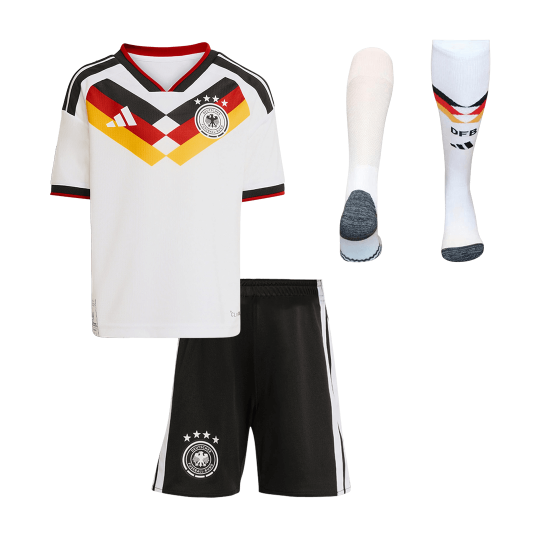 Dziecięcy zestaw koszulek piłkarskich reprezentacji Niemiec (koszulka + spodenki + skarpetki) 2026