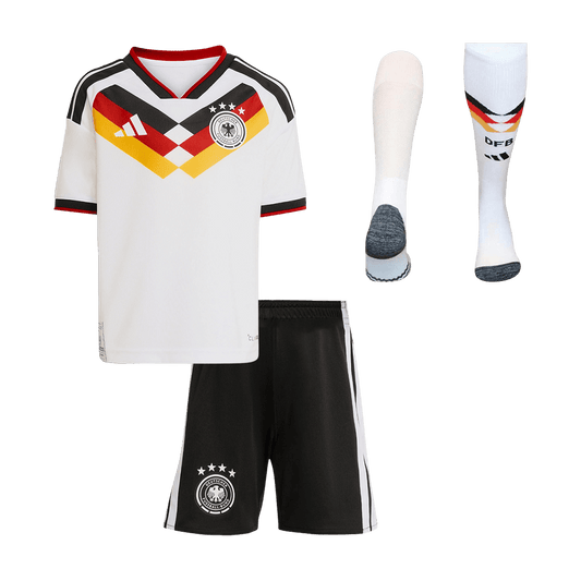 Dziecięcy zestaw koszulek piłkarskich reprezentacji Niemiec (koszulka + spodenki + skarpetki) 2026