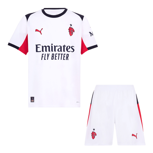 Komplet wyjazdowy AC Milan (koszulka + spodenki) 2025/26 biały