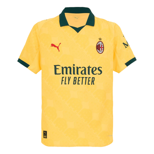 Oryginalna trzecia wyjazdowa koszulka piłkarska AC Milan 2025/26 żółta