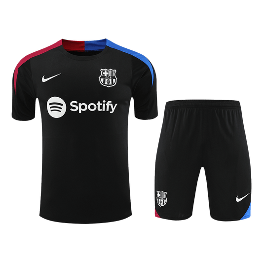 Zestaw piłkarski Barcelona przed meczem (koszulka + spodenki) 2024/25