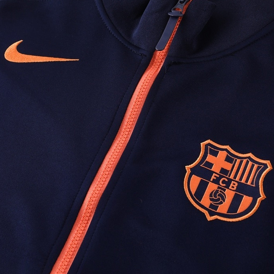 Zestaw Barcelona Training Jacket 25/26 (kurtka + spodnie) granatowo-pomarańczowy