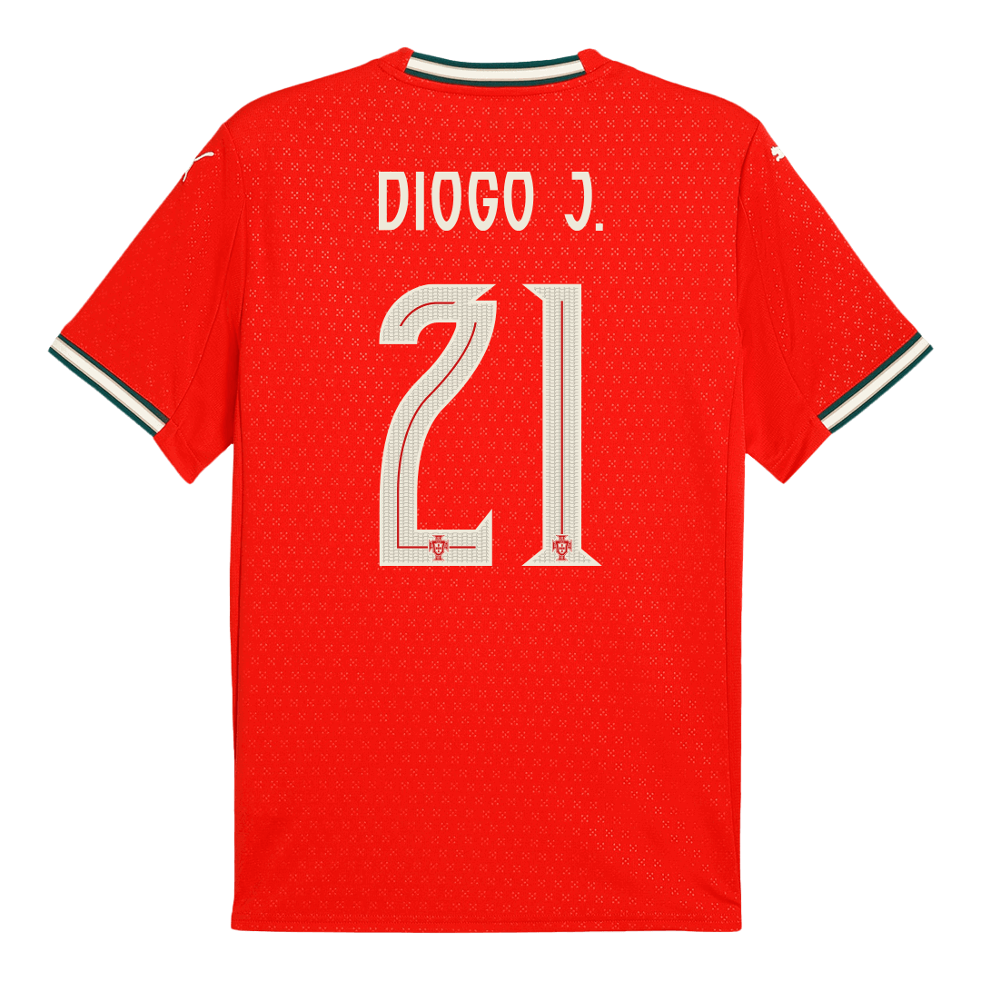 DIOGO J. #21 Portugalska koszulka domowa piłkarska 2025, czerwona