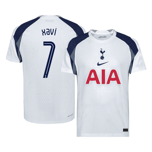 Koszulka domowa XAVI #7 Tottenham Hotspur Authentic 2025/26, biała – UCL