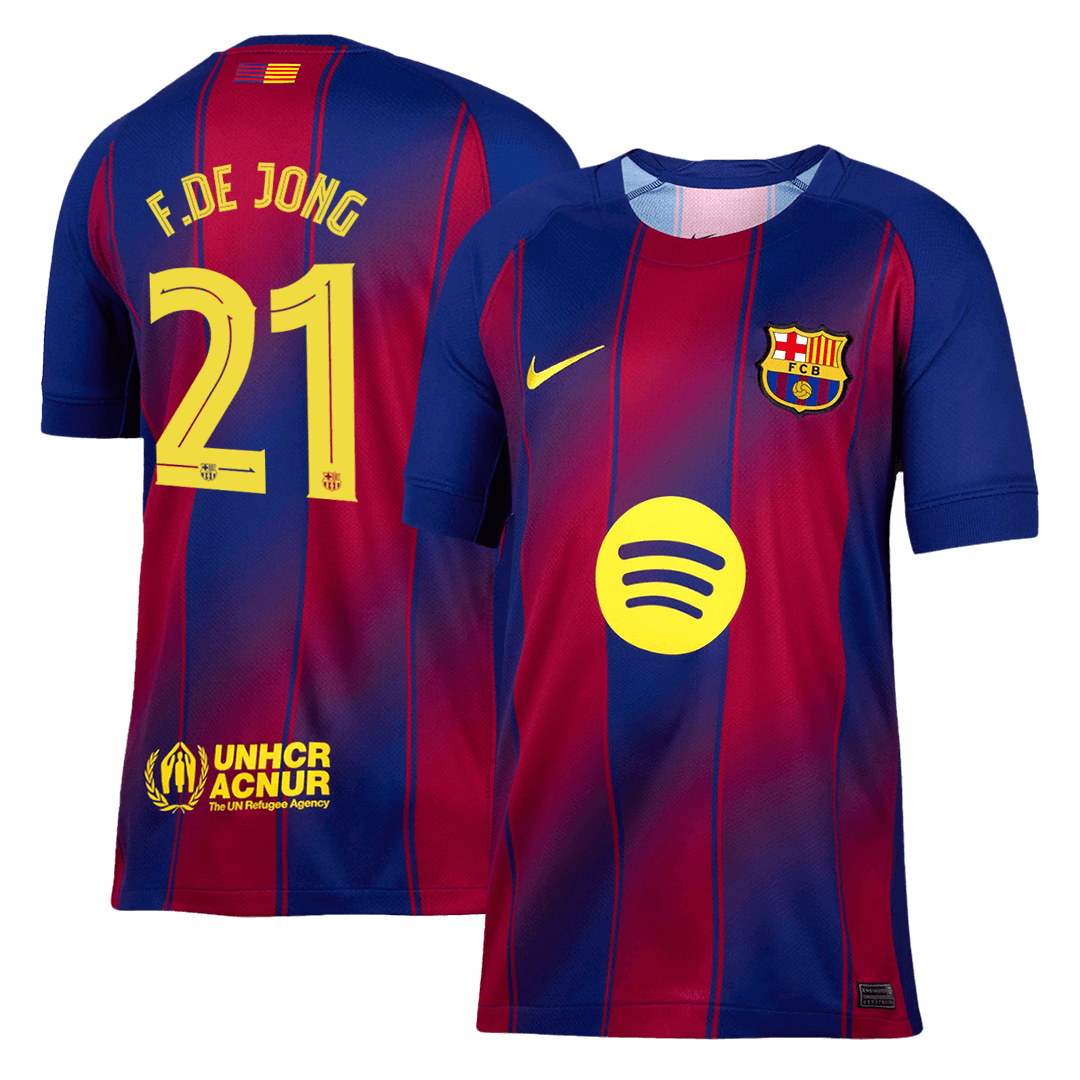 Koszulka domowa F.DE JONG #21 Barcelona 2025/26 Red&Blue - UCL