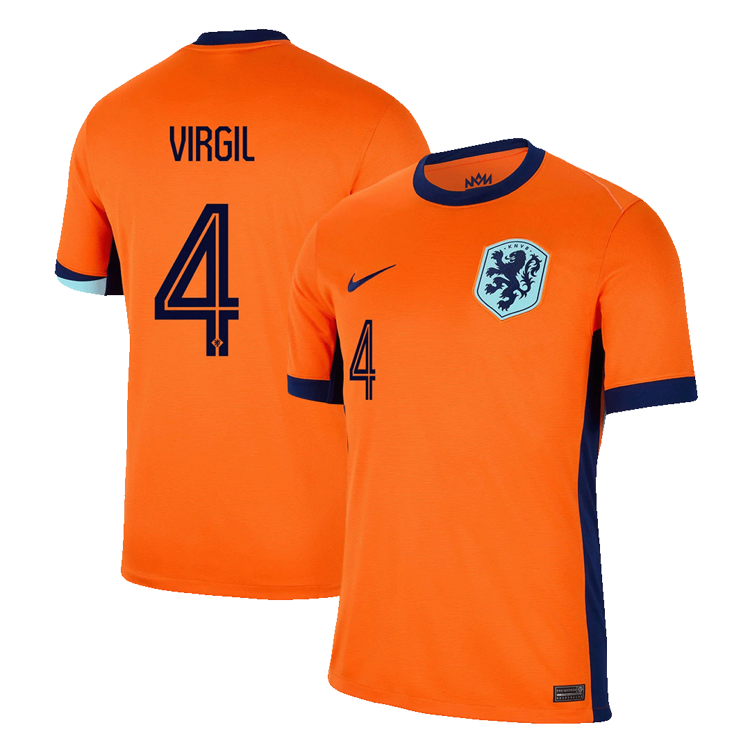 VIRGIL #4 Holandia Koszulka domowa piłkarska Euro 2024