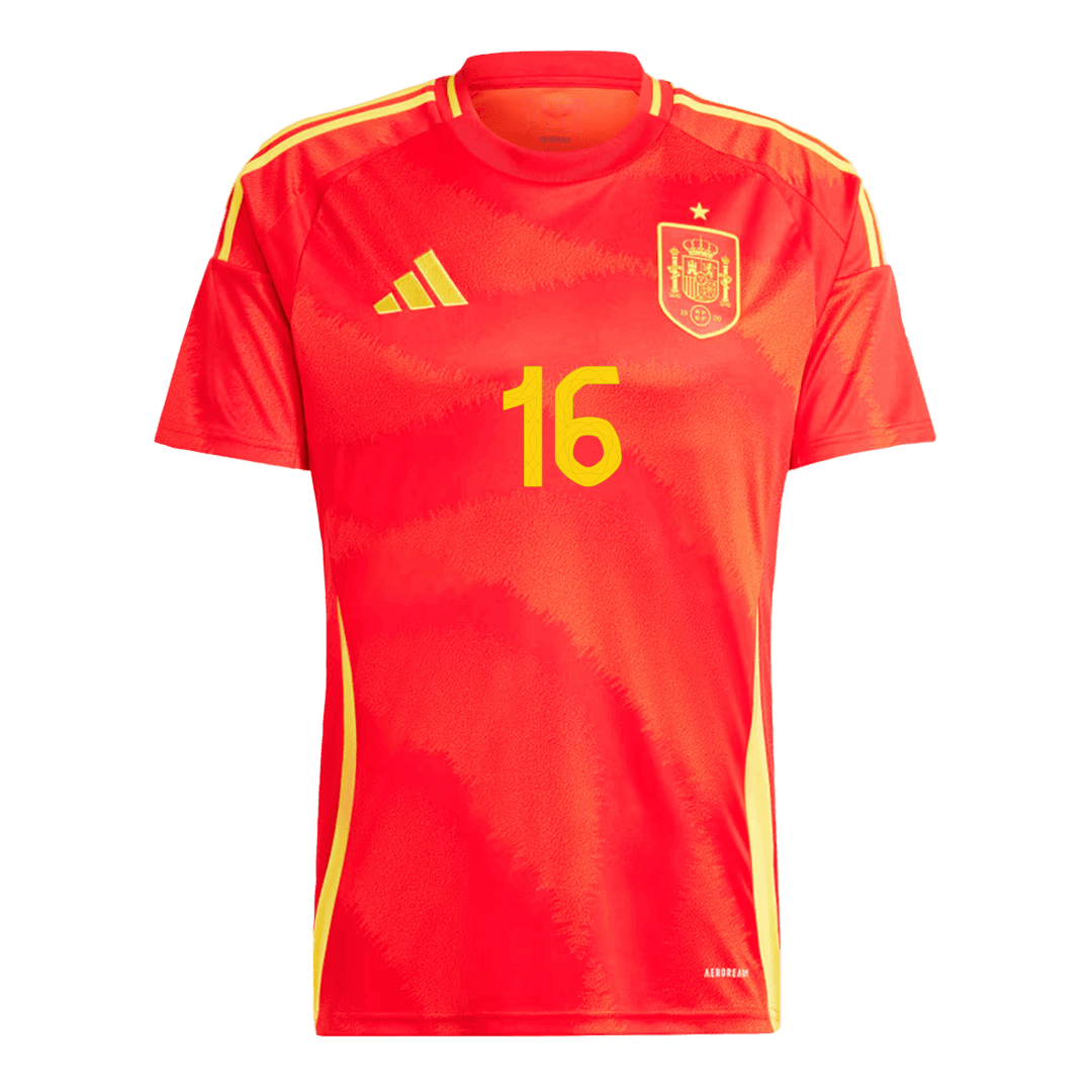 RODRIGO #16 Hiszpania Koszulka Domowa Piłkarska Euro 2024