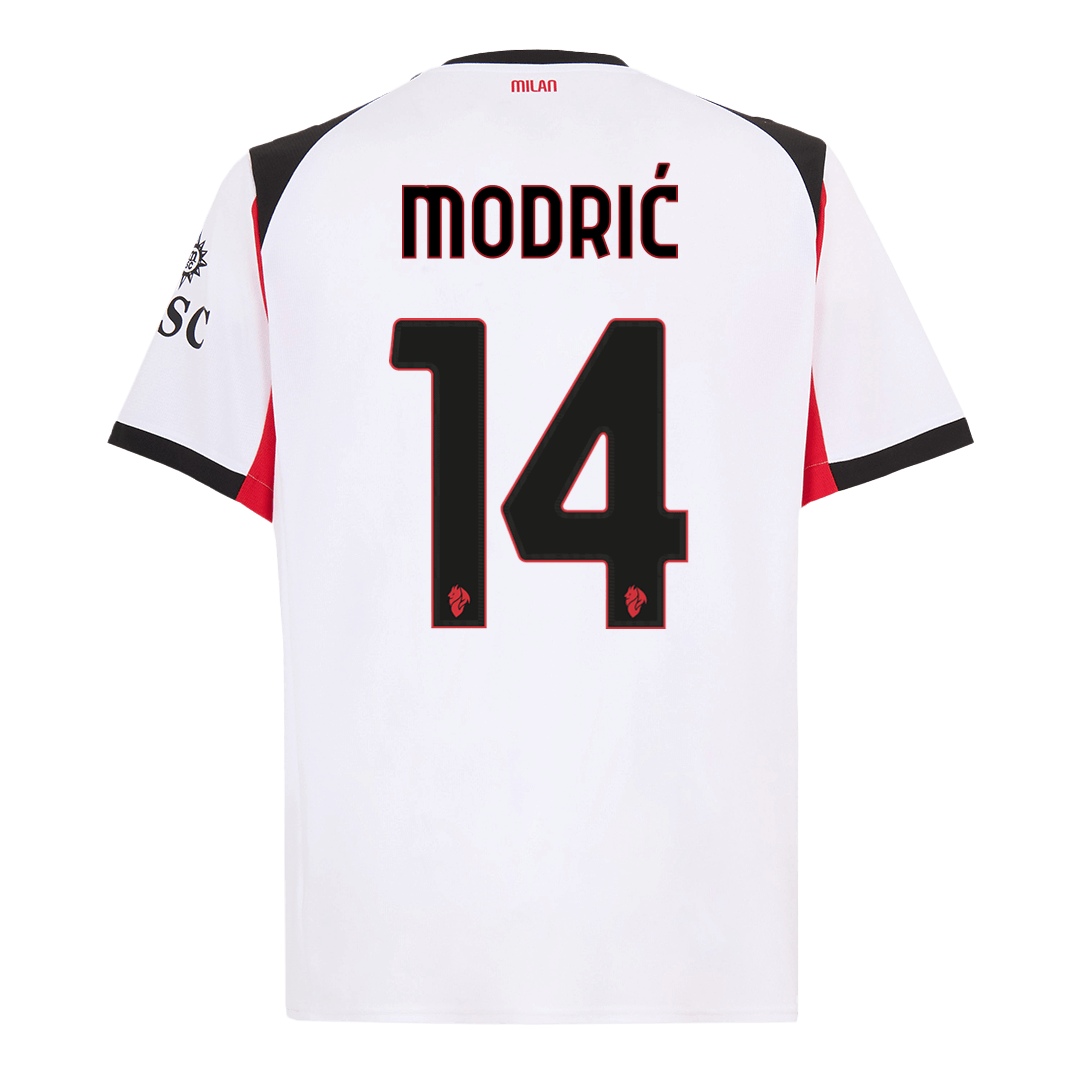 Koszulka wyjazdowa MODRIĆ #14 AC Milan 2025/26 biała