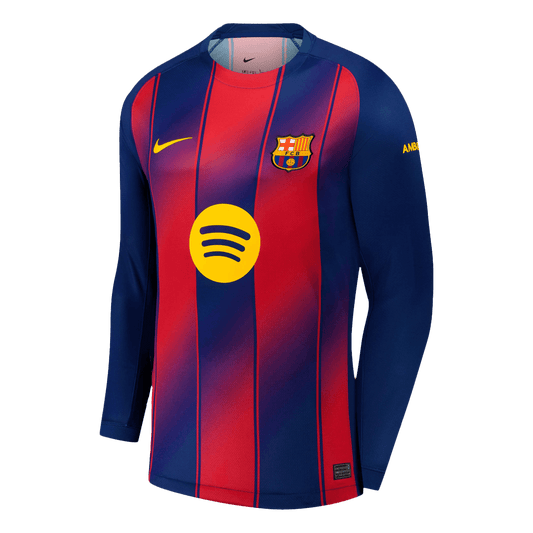 Koszulka piłkarska Barcelona z długim rękawem 25/26, czerwono-niebieska