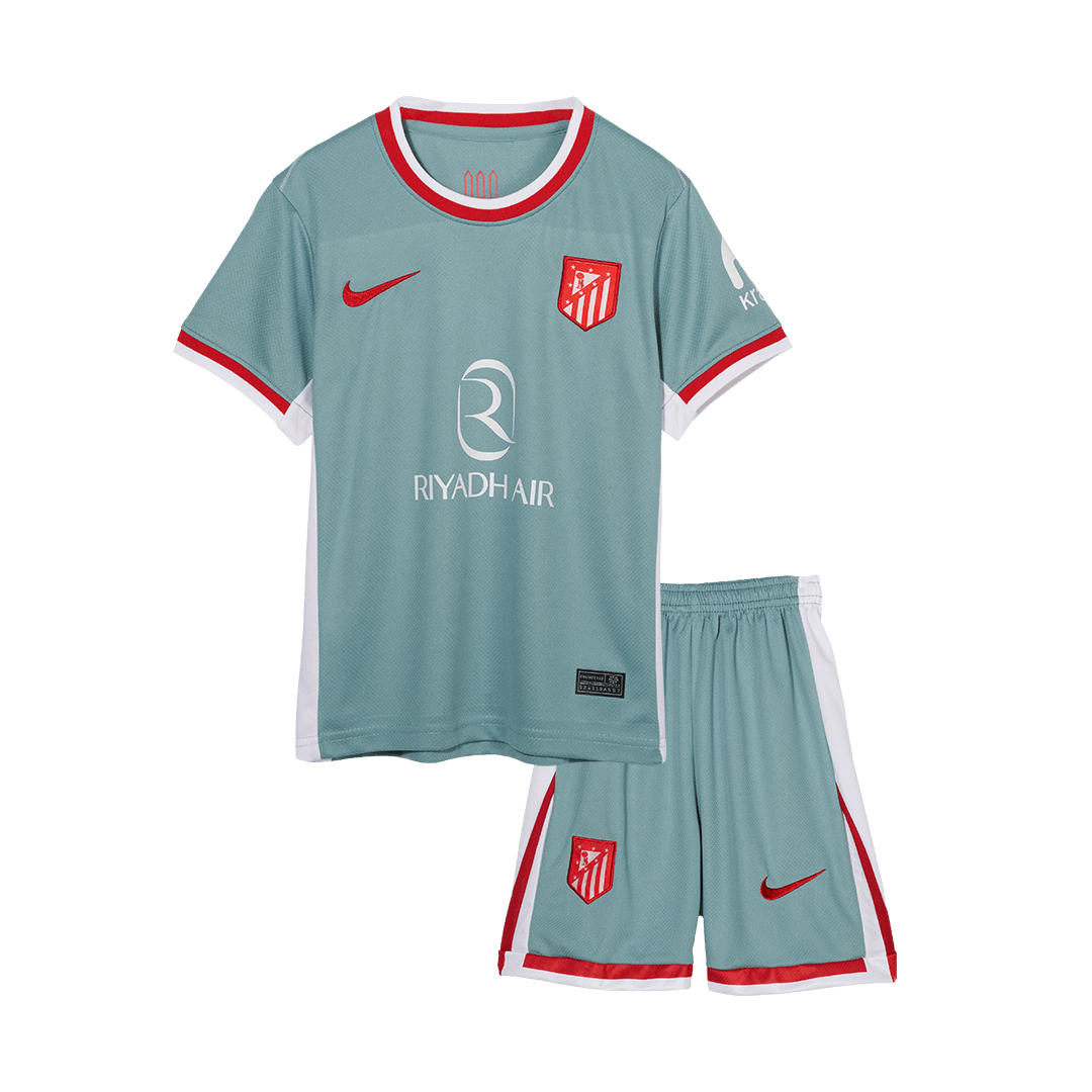 Dziecięcy zestaw wyjazdowy Atletico Madryt (koszulka + spodenki) 2024/25