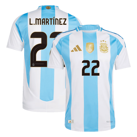 Oryginalna koszulka domowa L.MARTÍNEZA #22 Argentyny na mecz piłki nożnej 2024