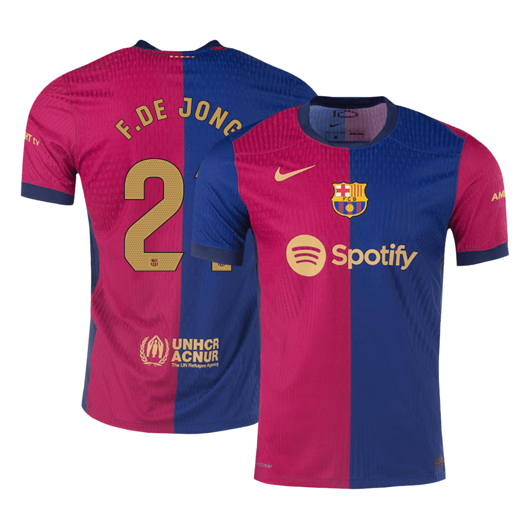 Oryginalna koszulka domowa F.DE JONG #21 Barcelona 2024/25- - stary sponsor