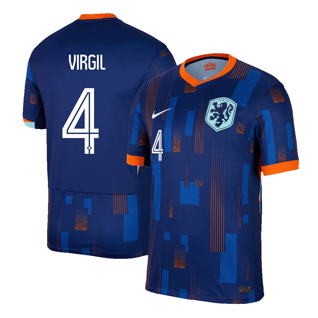 VIRGIL #4 Holandia Wyjazdowa koszulka piłkarska Euro 2024