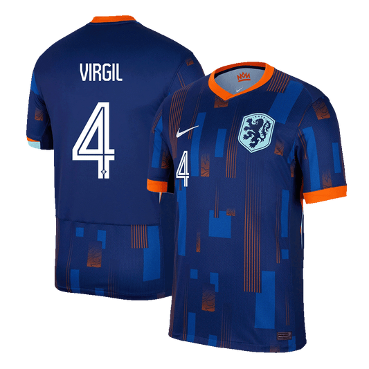 VIRGIL #4 Holandia Wyjazdowa koszulka piłkarska Euro 2024