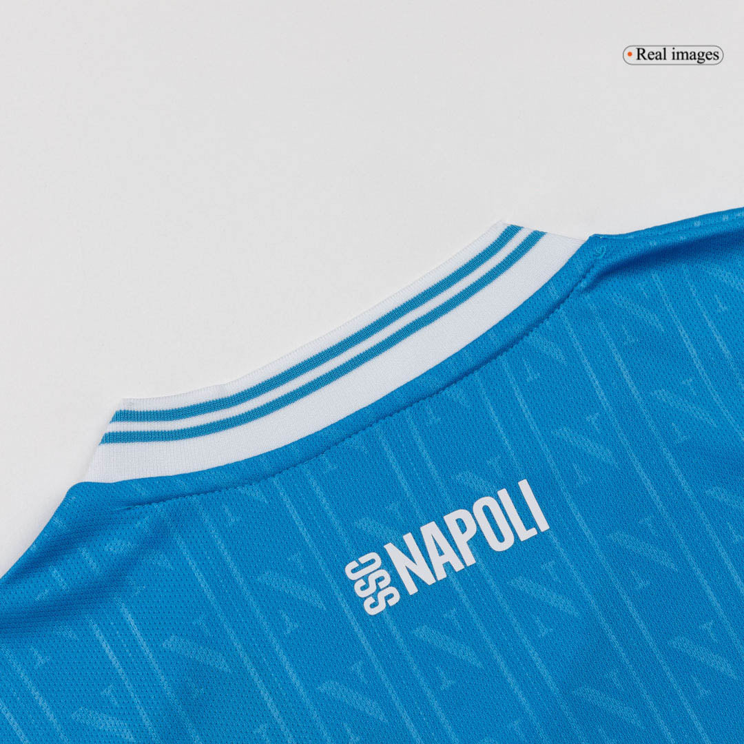 Dziecięcy zestaw piłkarski Napoli Home (koszulka + spodenki + skarpetki) 2025/26
