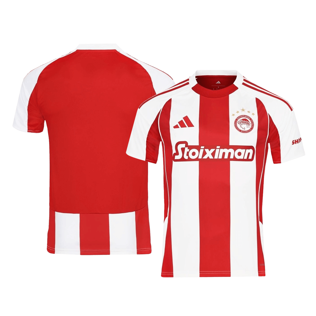 Koszulka domowa Olympiakosu 2025/26 czerwono-biała