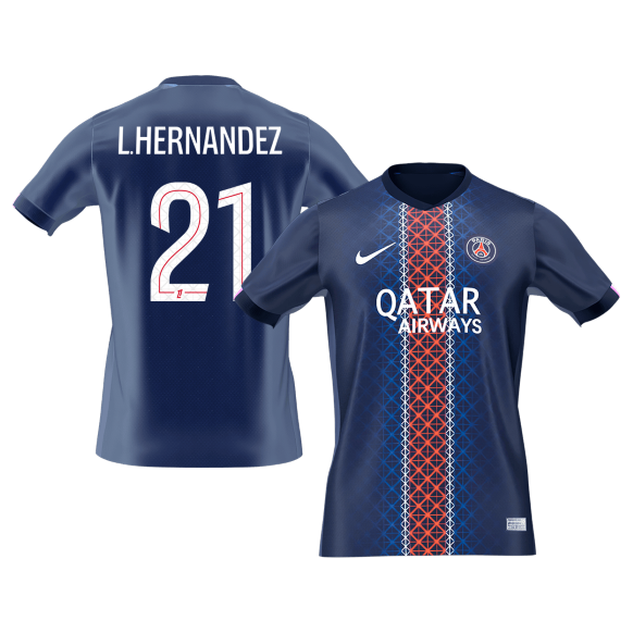 L.HERNANDEZ #21 PSG Koszulka domowa piłkarska 2025/26