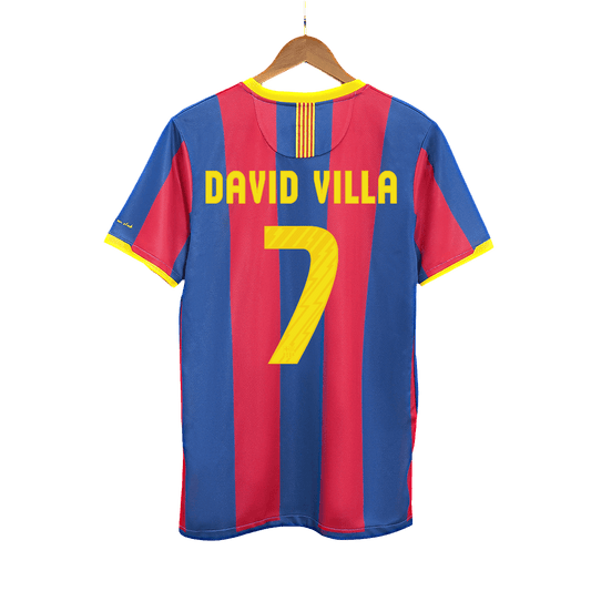 Koszulka piłkarska domowa Barcelony Retro DAVID VILLA #7 2010/11