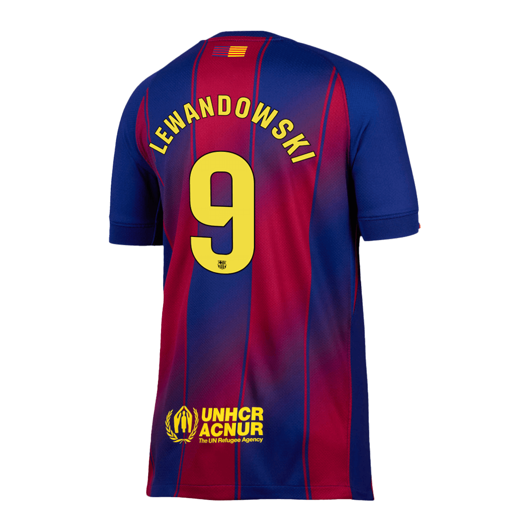 LEWANDOWSKI #9 Barcelona Koszulka domowa piłkarska 2025/26 Red&Blue