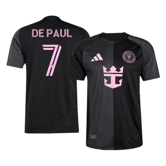 Oryginalna koszulka wyjazdowa DE PAUL #7 Inter Miami CF 2025 w kolorze czarno-szarym