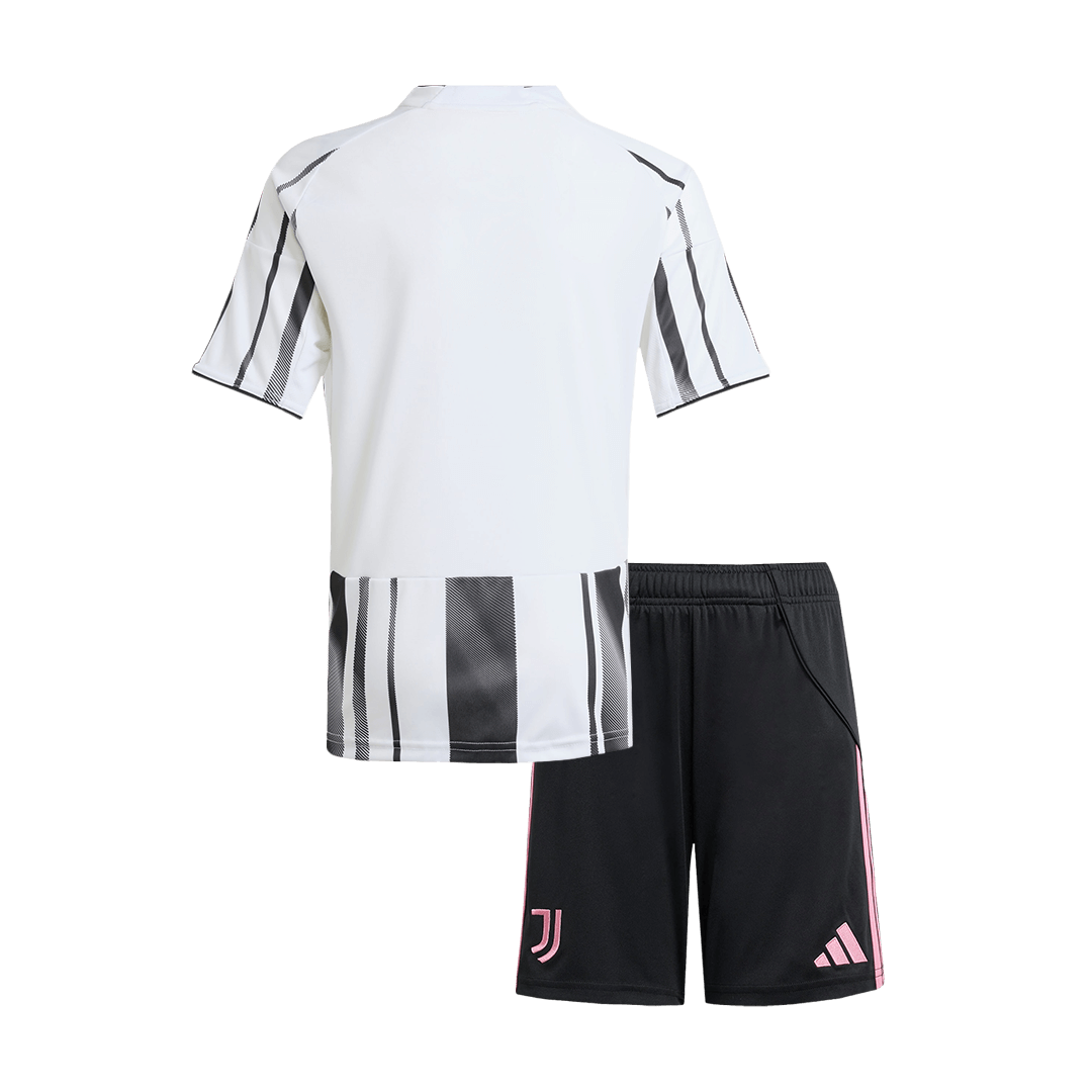 Dziecięcy zestaw piłkarski Juventus Home Jersey (koszulka + spodenki) 2025/26 Czarno-biały
