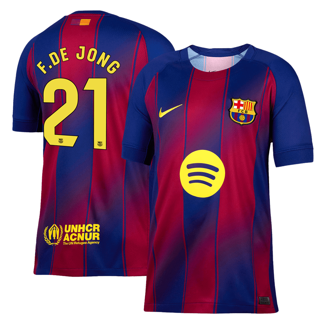 Koszulka domowa F.DE JONG #21 Barcelona 2025/26 Red&Blue