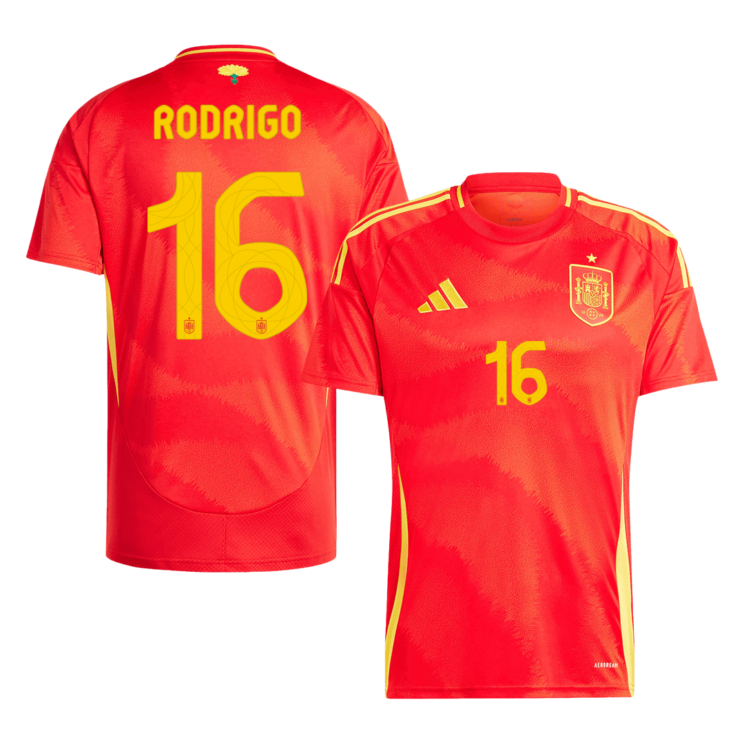 RODRIGO #16 Hiszpania Koszulka Domowa Piłkarska Euro 2024