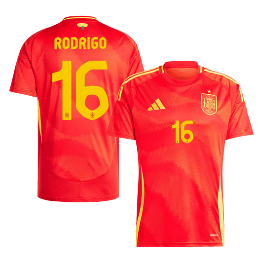 RODRIGO #16 Hiszpania Koszulka Domowa Piłkarska Euro 2024