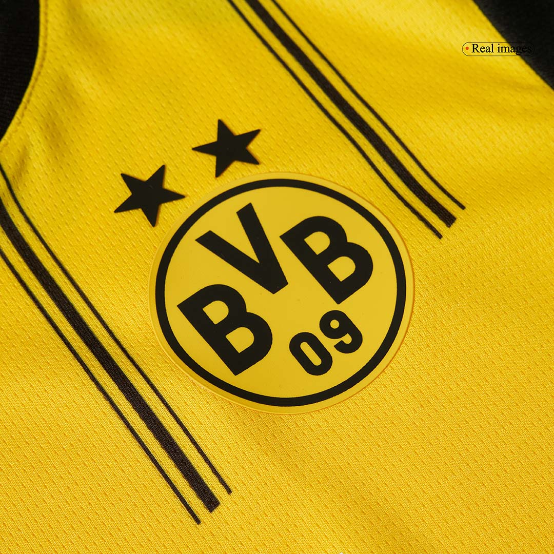 Dziecięcy zestaw piłkarski Borussia Dortmund Home (koszulka + spodenki)