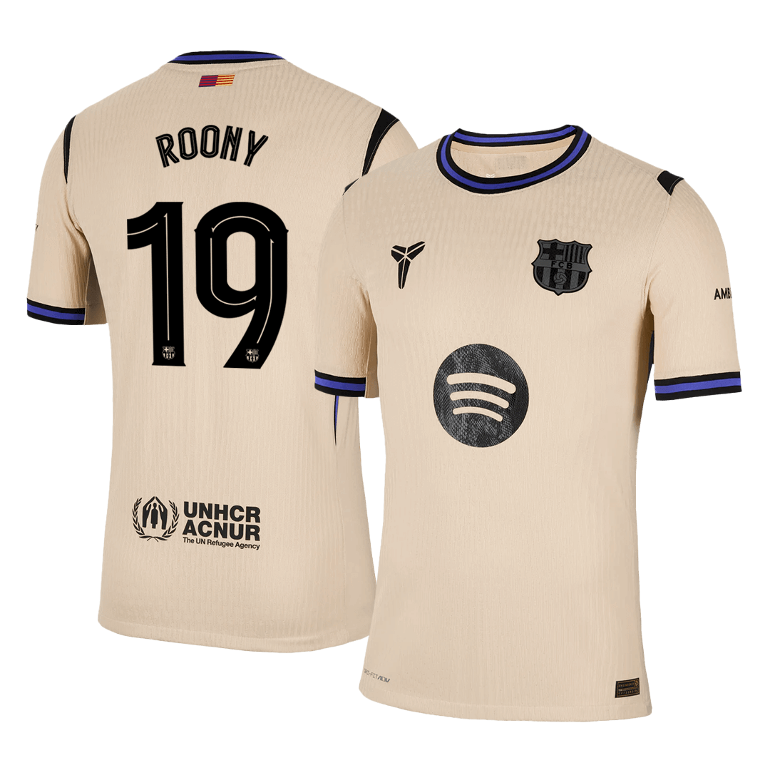 Koszulka wyjazdowa ROONY #19 Barcelona 2025/26, żółta - UCL